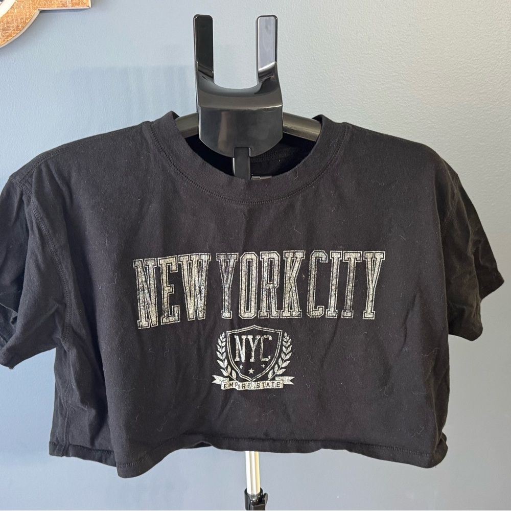 Aeropostale Black OG Tee Collection Crop